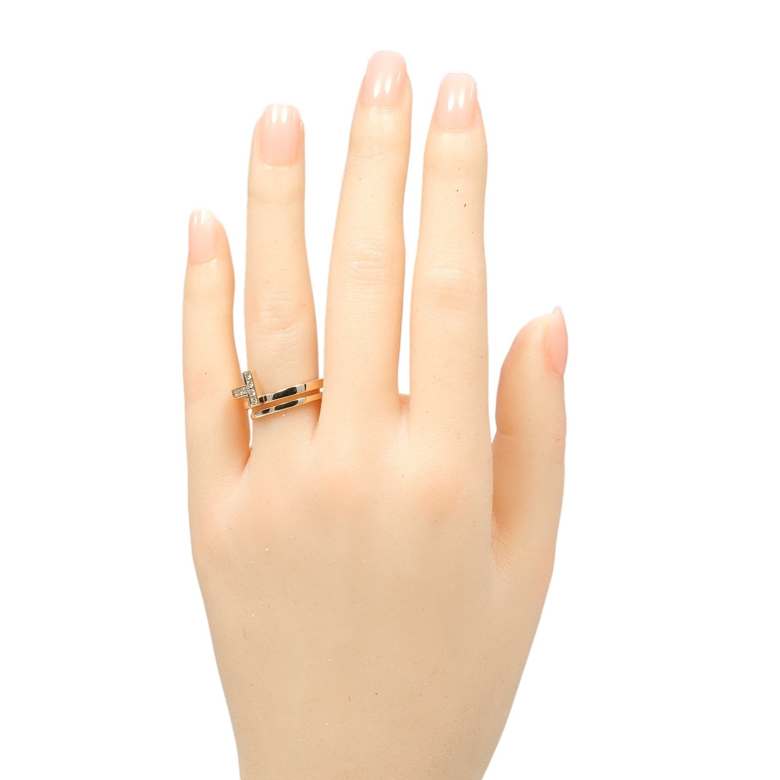 TIFFANY&Co.】ティファニー Tスクエア ラップ リング・指輪 8.5号