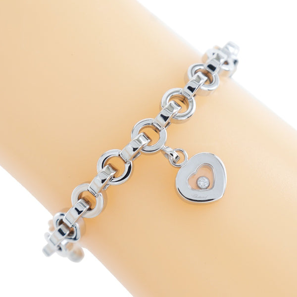 [CHOPARD] Chopard 
 Happy diamond bracelet 
 S85/3468 K18 White Gold x Diamond about 26.5g Happy Diamond Ladies A-Rank