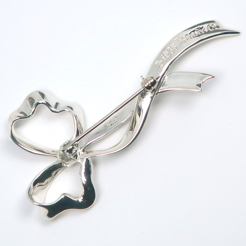 [Tiffany & CO.] Tiffany Ribbon Broach Silver 925 Ribbon Ribbon Ladies A-Rank