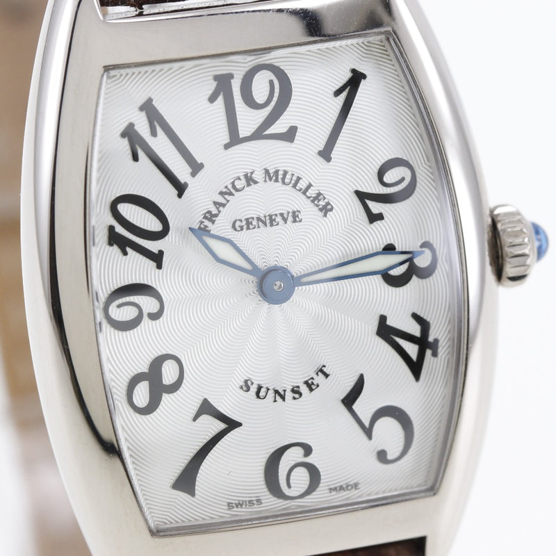 【FRANCK MULLER】フランクミュラー
 サンセット 腕時計
 1752QZ K18ホワイトゴールド×アリゲーター クオーツ アナログ表示 シルバー文字盤 Sunset レディースAランク