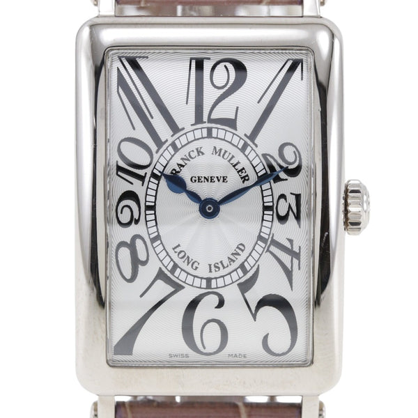 [Franck Muller] Frank Muller 
 Reloj de Long Island 
 952QZ K18 GOLD WHITE × CROCODILE DISPUESTA DE ALIMENTO DE CORAZ