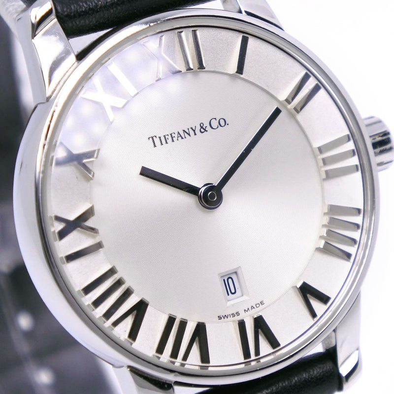 [Tiffany & co.]TIFFANY&Co.
 Atlas watch 
 Stainless Steel× Leather Quartz Analog display SilverDial ATLAS Ladies A-Rank