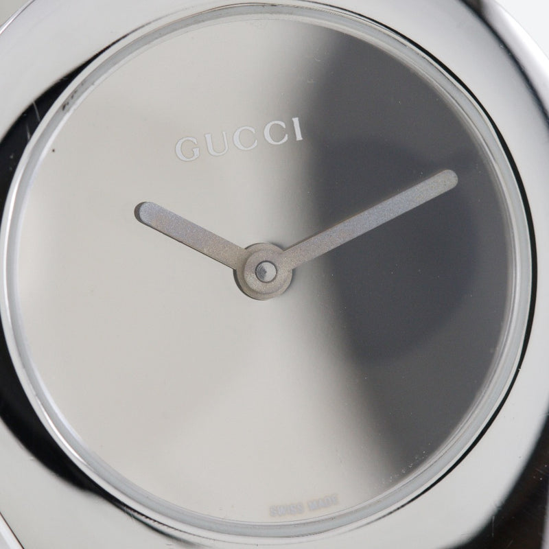 [Gucci] Gucci 
 mirar 
 6700L Damas grises de la pantalla analógica de cuarzo de acero inoxidable de acero inoxidable