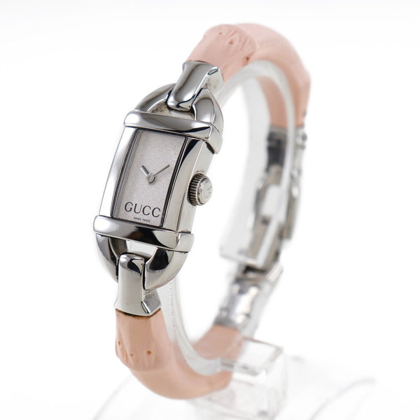 [GUCCI] Gucci 
 Bamboo Watch 
 6800L Stainless steel x Rubber Pink Quartz Analog Ladies Bamboo Ladies