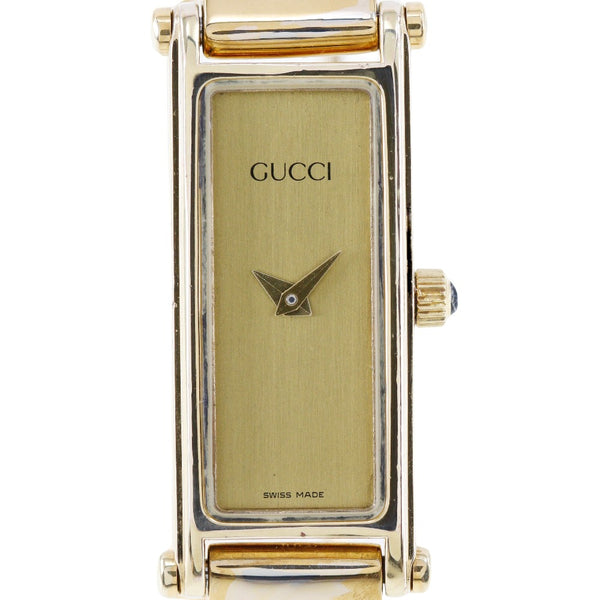 [GUCCI] Gucci 
 watch 
 1500L gold plating quartz analog display gold dial ladies
