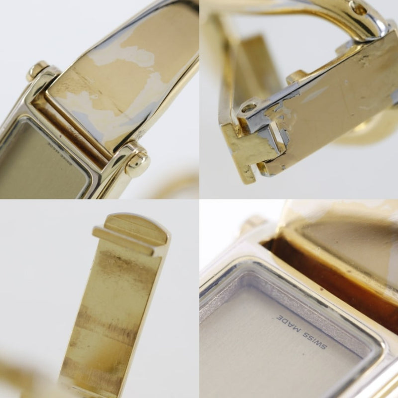 【GUCCI】グッチ
 腕時計
 1500L 金メッキ クオーツ アナログ表示 ゴールド文字盤 レディース