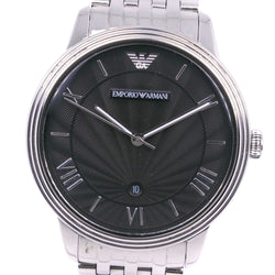 [ARMANI] Emporio Armani Watch AR-1614 Stainless Steel Quartz Analog display black dial men's