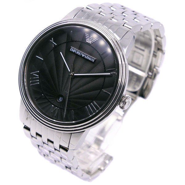 [ARMANI] Emporio Armani Watch AR-1614 Stainless Steel Quartz Analog display black dial men's