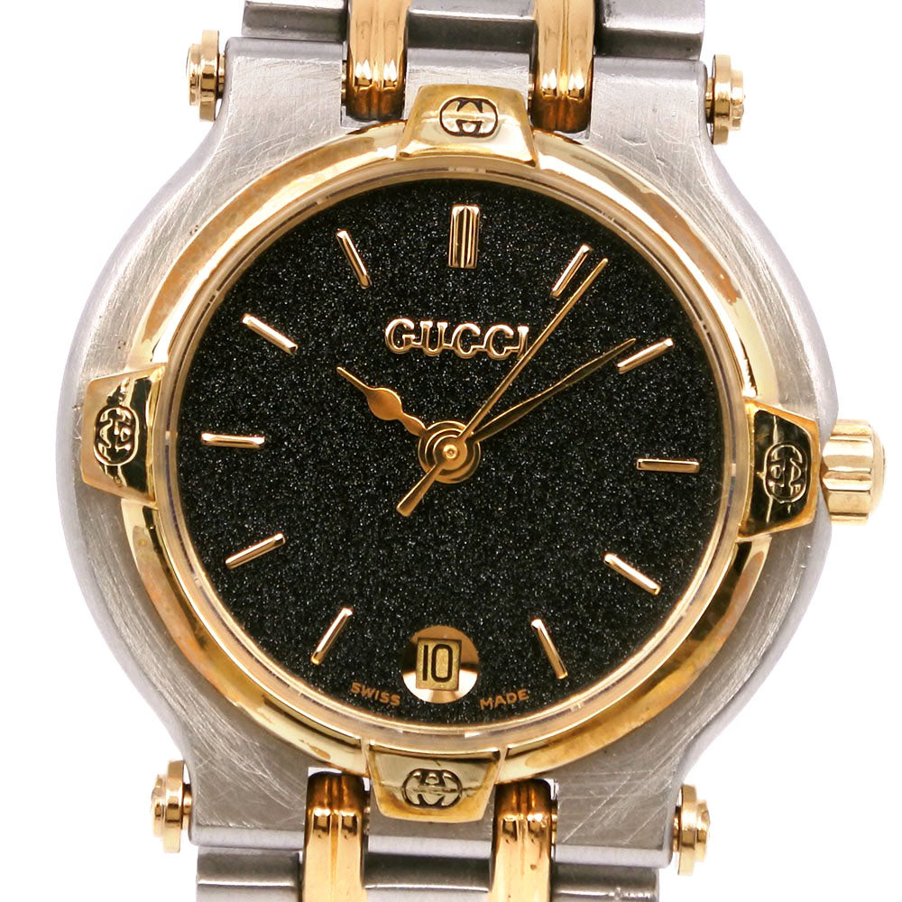 GUCCI] Gucci watch 9000L Stainless Steel×Plated Gold Gold Quartz Anal –  KYOTO NISHIKINO