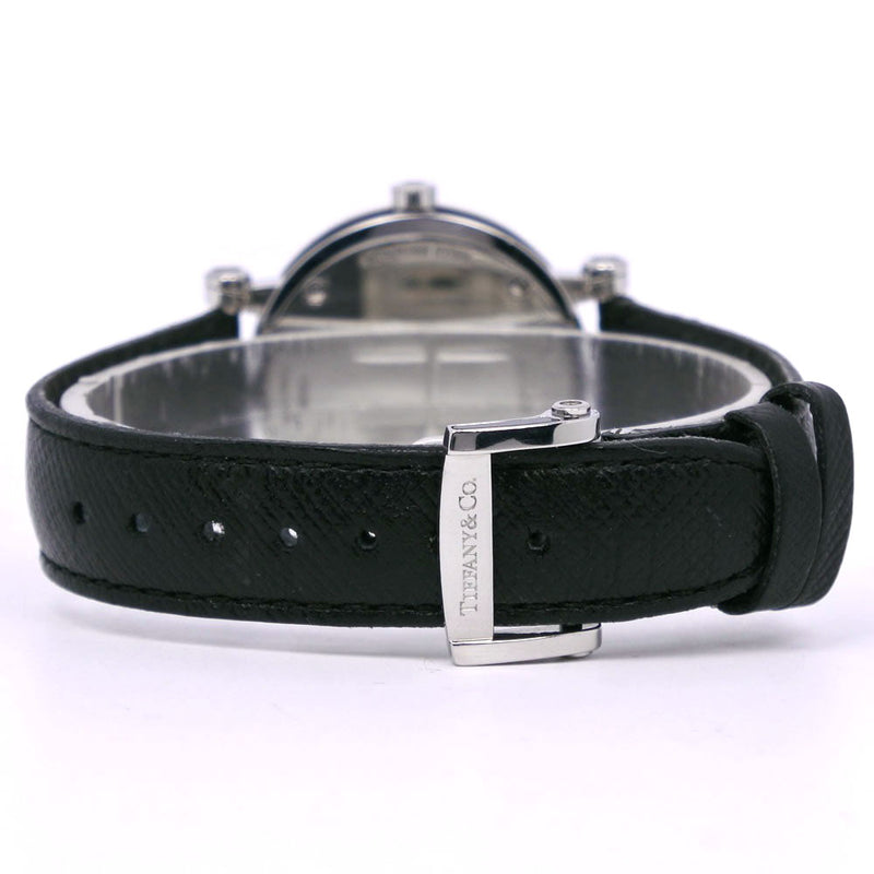 [Tiffany & co.]TIFFANY&Co.
 Atlas watch 
 Stainless Steel× Leather Quartz Analog display Black Dial ATLAS Ladies A-Rank