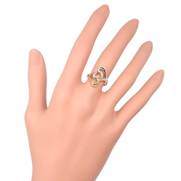[Tiffany＆Co。]蒂法尼 
 9号戒指 /戒指 
 银925 x k18黄金大约3.8克女士