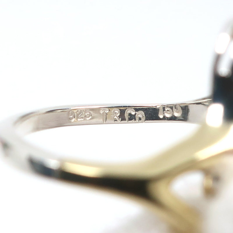 [Tiffany & co.] Tiffany 
 Anillo / anillo No. 9 
 Plata 925 x K18 Oro amarillo aproximadamente 3.8 g Damas A Rank