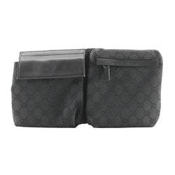 GUCCI グッチ ウエストバッグ GG キャンバス 黒 ブラック 28566 グッチ ボディバッグ GGキャンバス レザー 28566 ウエストバッグ 黒