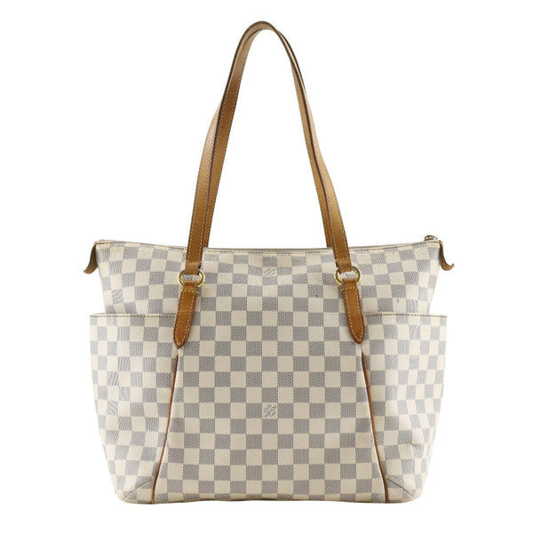 [路易威登]LOUIS VUITTON
 巨大的MM手提袋 
 N41279 Damier Zur Canvas White DU4113盖章的肩带A4拉链完全MM女士