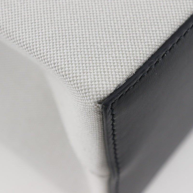 [Balenciaga] Balenciaga Small Tote Tote Bag Bag Logotipo 7599412AAK9260 lienzo de nylon bolso de hombro gris claro abierto