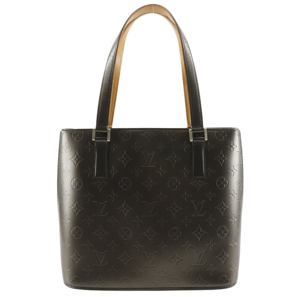 【LOUIS VUITTON】ルイ・ヴィトン
 ストックトン トートバッグ
 M55112 モノグラムマット ノワール 黒 CA0032刻印 肩掛け 手提げ A5 ファスナー Stockton レディース