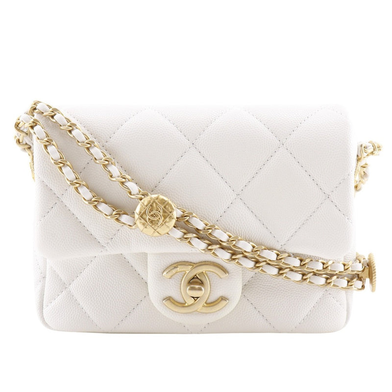[CANAL] Chanel Matelasse bolso de hombro con solapa 
 A35200