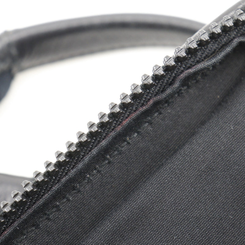 [Bottegaveneta]BOTTEGA VENETA Bolso, lienzo x cuero, gris/negro, bolso de hombro, cremallera doble A5, damas