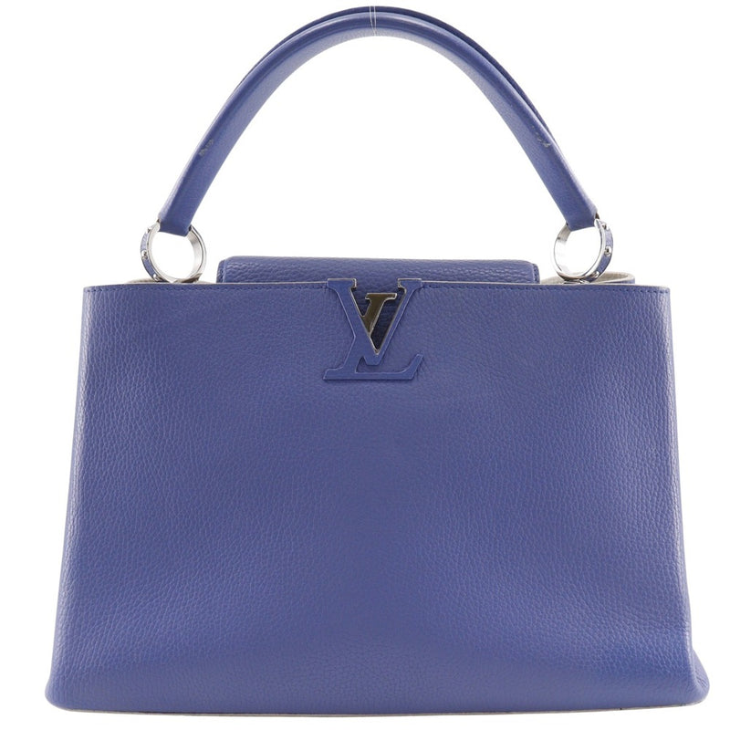[Louis Vuitton] Louis Vuitton Capucine MM Handbag Parnacea x Torillon Cuir bleu / blanc AH5105 Bac estampillé A5 Capcsine MM Women's