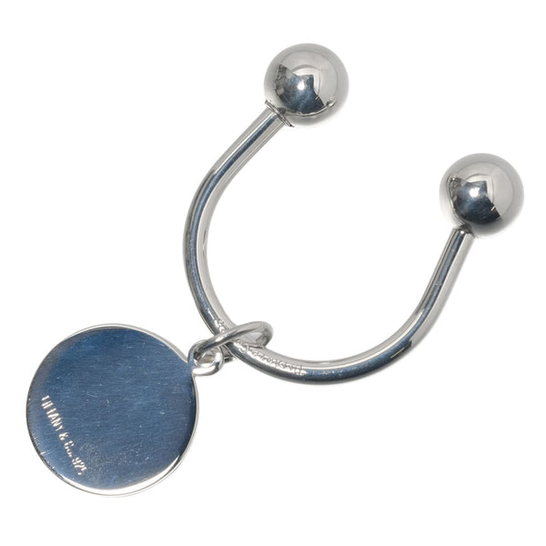 [Tiffany & CO.] TIFFANY KEYCHAIN ​​ROUND TAG Silver 925 Unisexe A-Rank