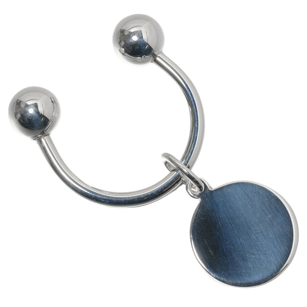 [Tiffany & CO.] TIFFANY KEYCHAIN ​​ROUND TAG Silver 925 Unisexe A-Rank
