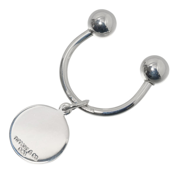 [Tiffany & CO.] TIFFANY KEYCHAIN ​​ROUND TAG Silver 925 Unisexe A-Rank