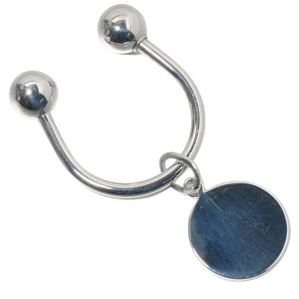[Tiffany & CO.] TIFFANY KEYCHAIN ​​ROUND TAG Silver 925 Unisexe A-Rank