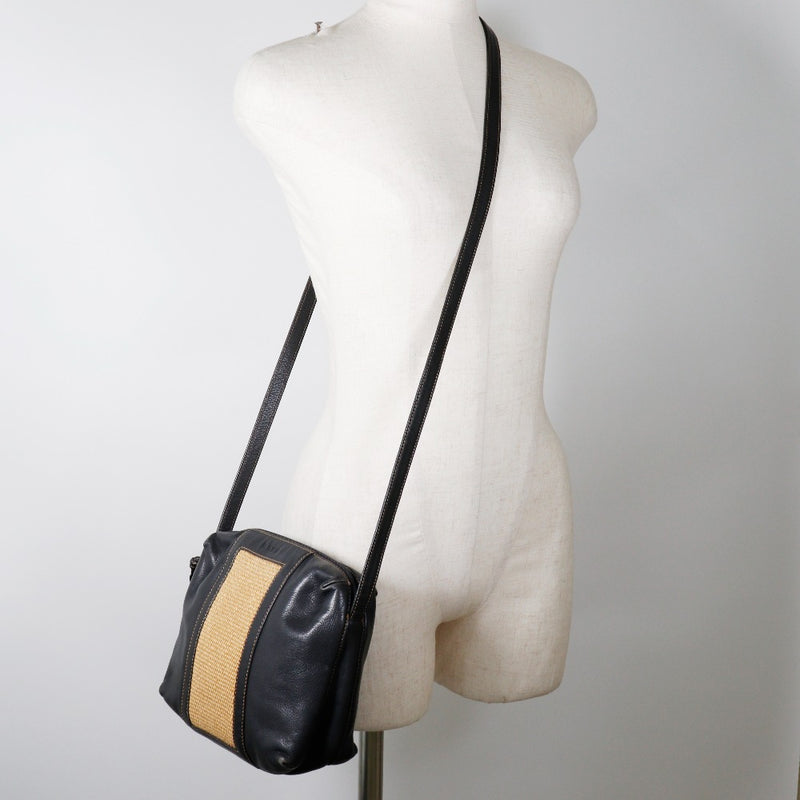 [LOEWE] Loewe Shoulder Bag　 Shoulder Bag Leather diagonally Fastener SHOULDER BAG Ladies B-Rank