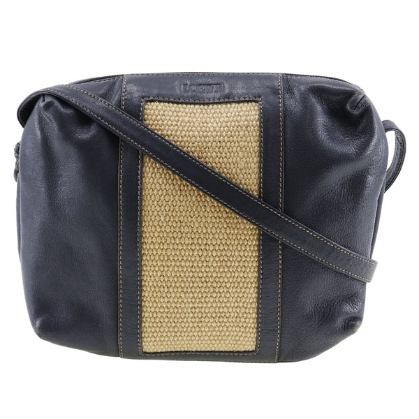 [LOEWE] Loewe 
 Shoulder bag shoulder bag 
 Leather diagonal zipper SHOULDER BAG Ladies B-Rank