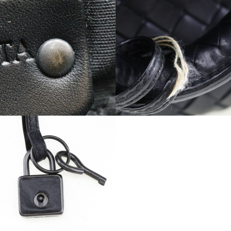 [Bottegaveneta] Bottega Veneta 
 Bolsa de negocios de Instrechart 
 173410 Handbag de cuero A4 Double Zipper Intrecciato Men's