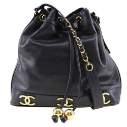 [CHANEL] Chanel 
 Triple Coco Shoulder Bag 
 Caviar Skin diagonal hanging A5 drawstring TRIP LUCO CO Ladies