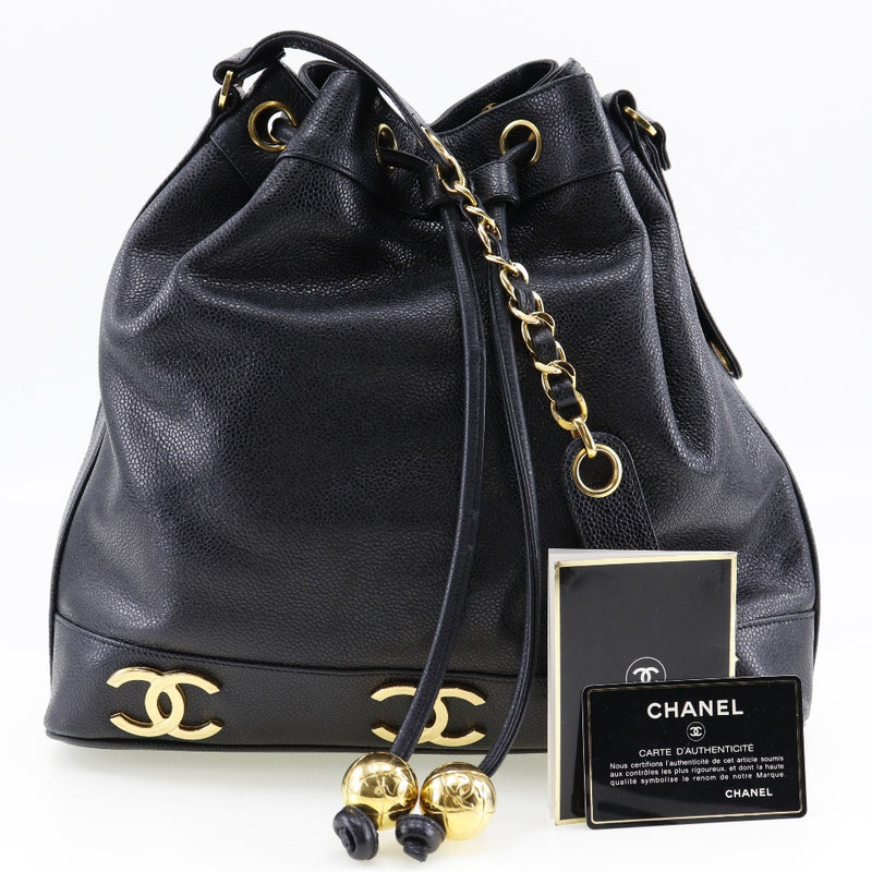 [Chanel] Chanel 
 Triple bolso de hombro de coco 
 Caviar piel diagonal colgante a5 viaje de cordón luco co -damas