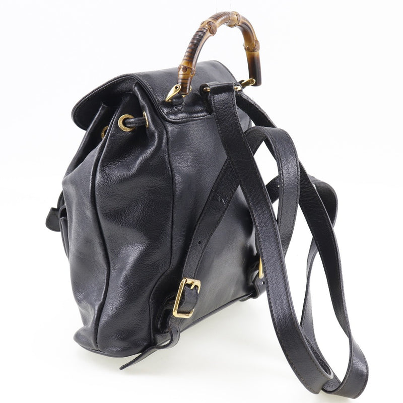 [Gucci] Gucci Bamboo Backpack・ Daypack Leather Handbag 2way Flap Flap Bamboo Damas