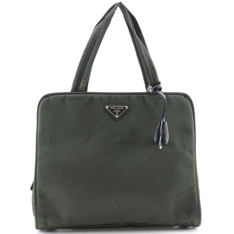 [PRADA] Prada 
 Handbag 
 Nylon olive green handbag A5 zipper ladies