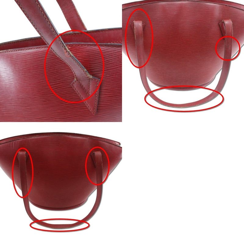 [Louis Vuitton]路易威登 
 Sanjack手提袋 
 M52277 Epireather Castillian红色肩膀A4紧固件太阳杰克女士B级