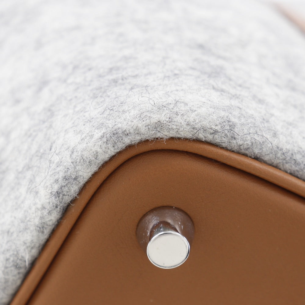 HERMES】エルメス ピコタンロックPM ハンドバッグ フェルト×ヴォー