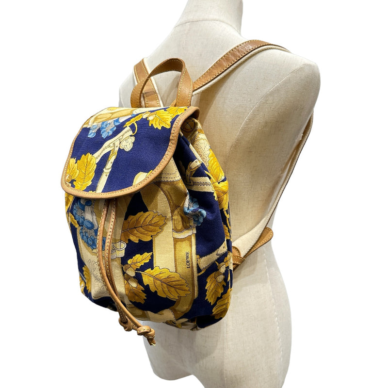 [LOEWE] Loewe 
 Luc Daypack 
 Canvas Yellow Shoulder Handscape 2WAY A5 Magnet Type Ladies