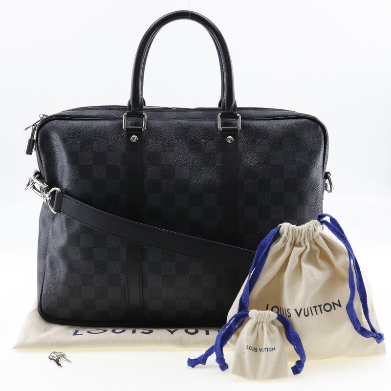 [Louis Vuitton] Louis Vuitton 
 Bolsa de negocios de viaje portodocumano 
 N41478 Damie Graphit lienzo diagonal de hombro 2way a4 doble cremallera porte documan voyagej mas's a rango