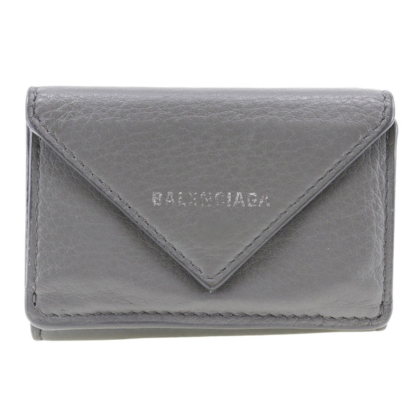 [Balenciaga] Balenciaga 
 Billetera de papel billetera de tres veces 
 Botón de pantorrilla billetera de papel unisex A-rank