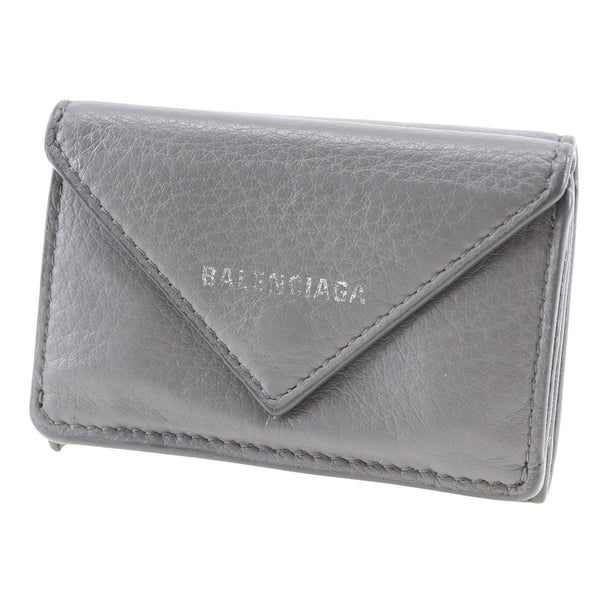 [Balenciaga] Balenciaga 
 Billetera de papel billetera de tres veces 
 Botón de pantorrilla billetera de papel unisex A-rank