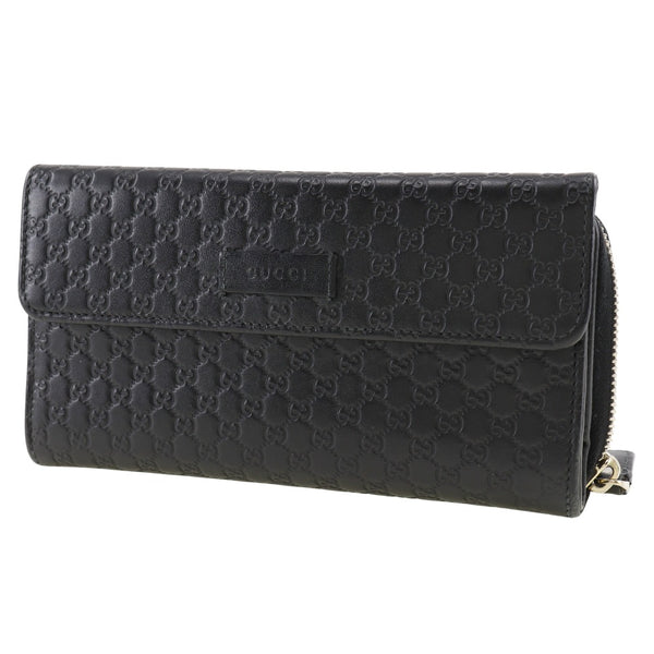 [GUCCI] Gucci 
 long wallet 
 449364 Simareather fastener unisex A-Rank