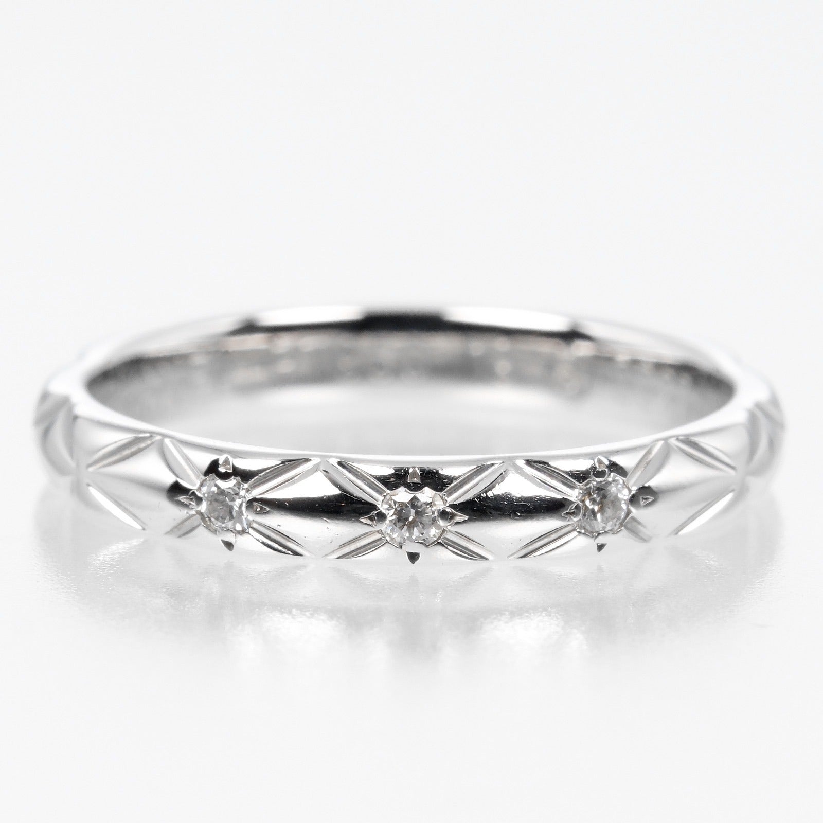 CHANEL】シャネル ココクラッシュ 6号 リング・指輪 Pt950プラチナ×3P