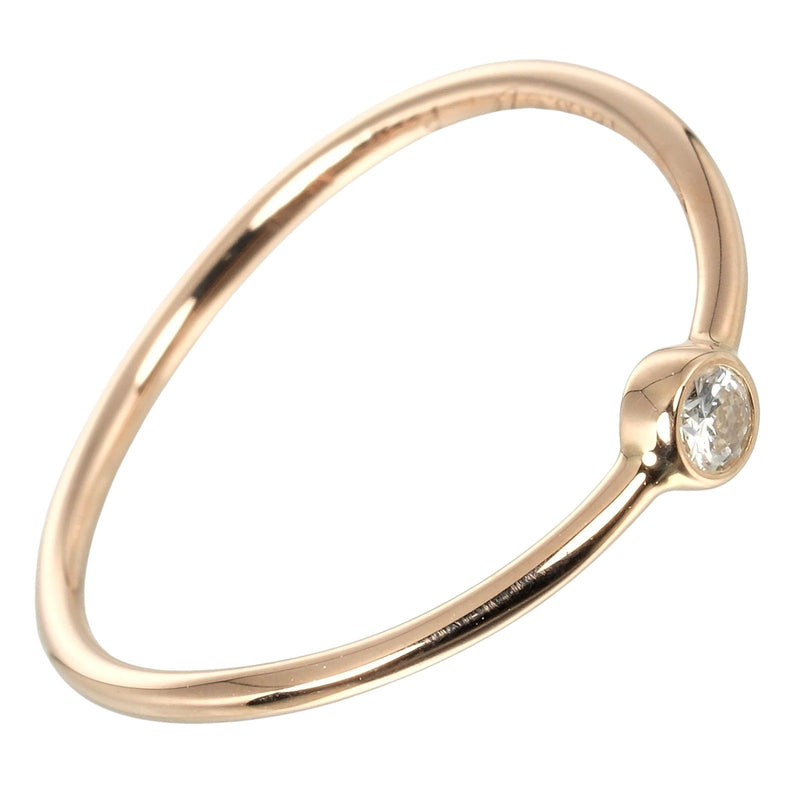 [Tiffany & co.] Tiffany 
 Ola de una sola fila No. 10 anillo / anillo 
 K18 Pink Gold X Diamond aproximadamente 0.95 g de onda individual Damas bajas A un rango