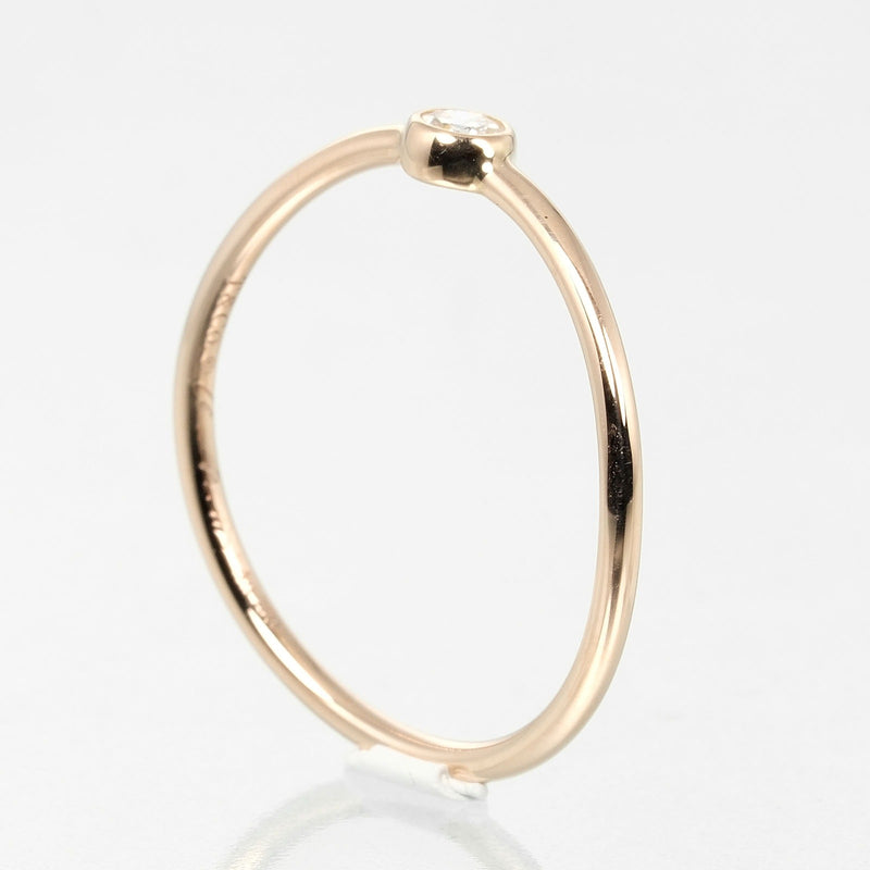 [Tiffany＆Co。]蒂法尼 
 波浪单排10圈 /戒指 
 K18粉红色金X钻石大约0.95克波浪单低女士