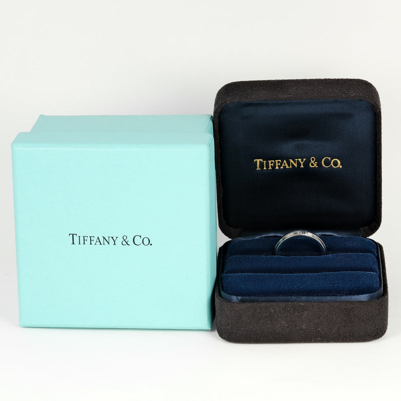 [Tiffany＆Co。]蒂法尼 
 t狭窄的16环 /环 
 K18白金约8.19g t狭窄的女士A+等级