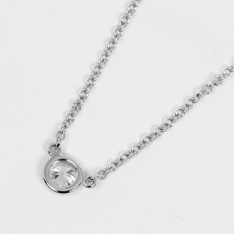 [Tiffany & Co.] Tiffany 
 Viser Yard Necklace 
 상단 너비 4.2mm PT950 플래티넘 X 다이아몬드 약 2.47g의 마당 숙녀 랭크