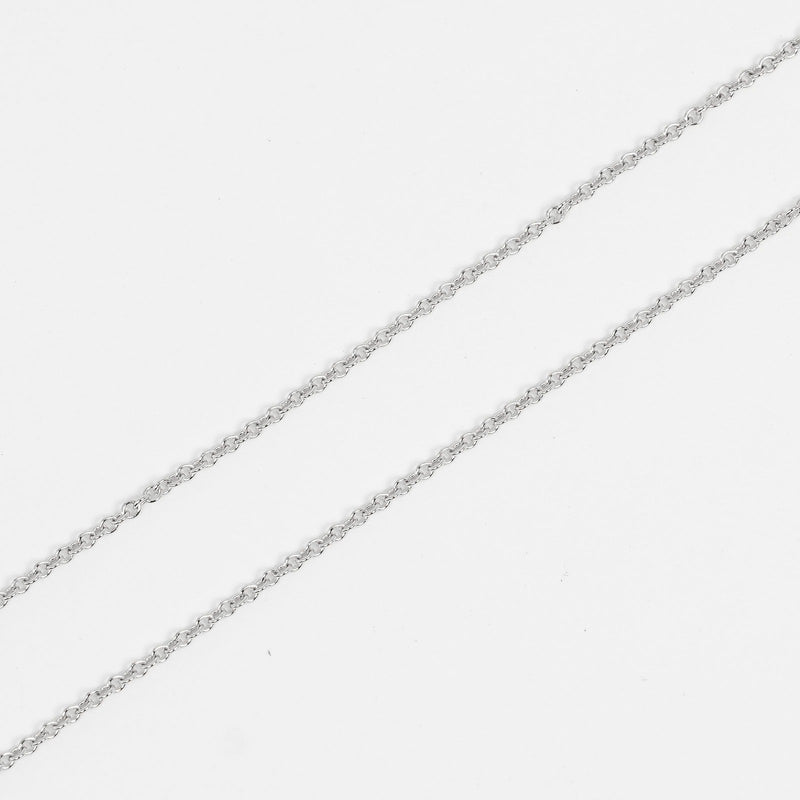 [Tiffany＆Co。]蒂法尼 
 Viser Yard项链 
 顶部宽度4.2mm PT950白金X钻石大约2.47克，院子女士