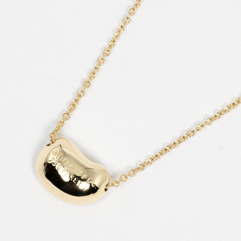[TIFFANY & CO.] Tiffany 
 Bean necklace 
 K18 Yellow Gold x Pave Diamond Approximately 3.26g Bean Ladies A Rank