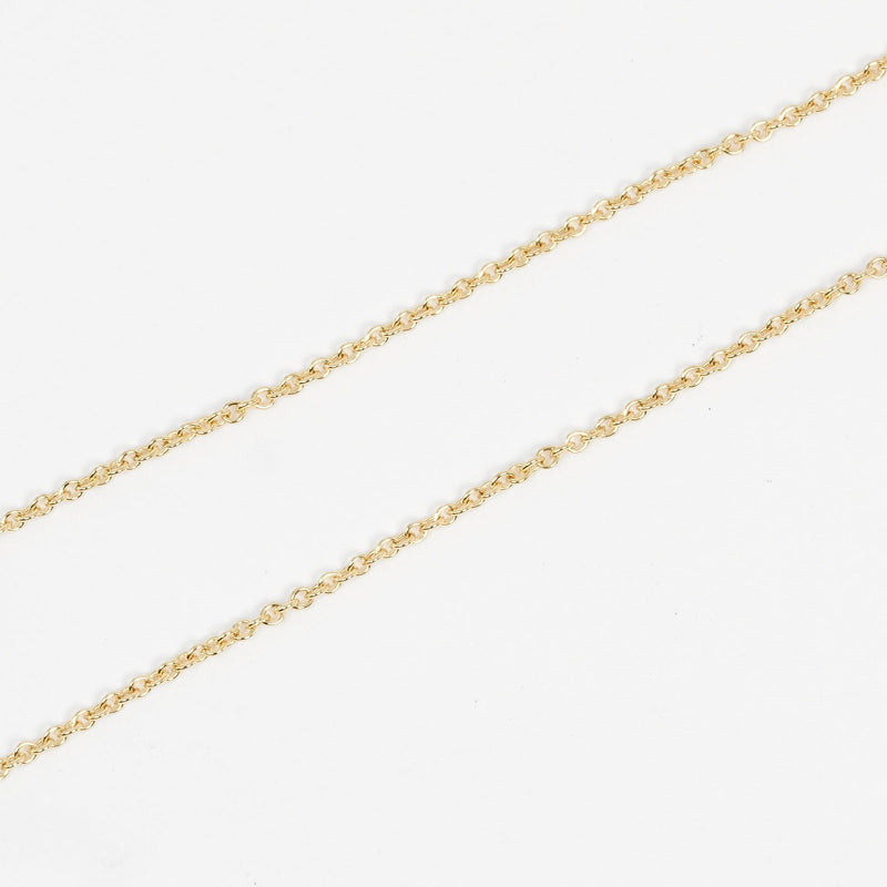 [Tiffany＆Co。]蒂法尼 
 豆项链 
 K18黄金X铺路钻​​石大约3.26克女士