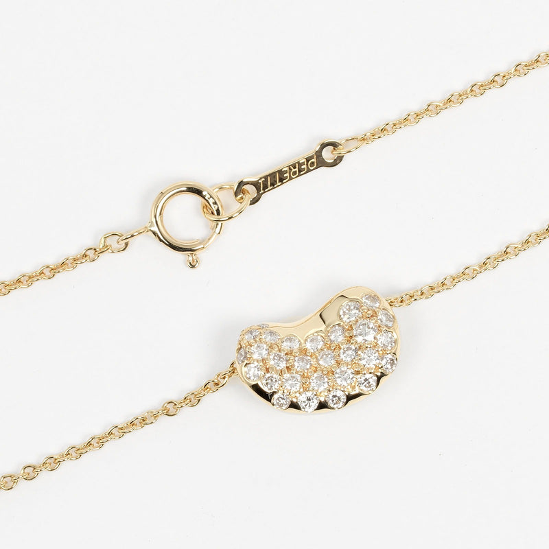 [Tiffany＆Co。]蒂法尼 
 豆项链 
 K18黄金X铺路钻​​石大约3.26克女士